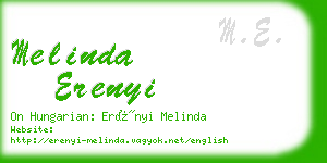 melinda erenyi business card